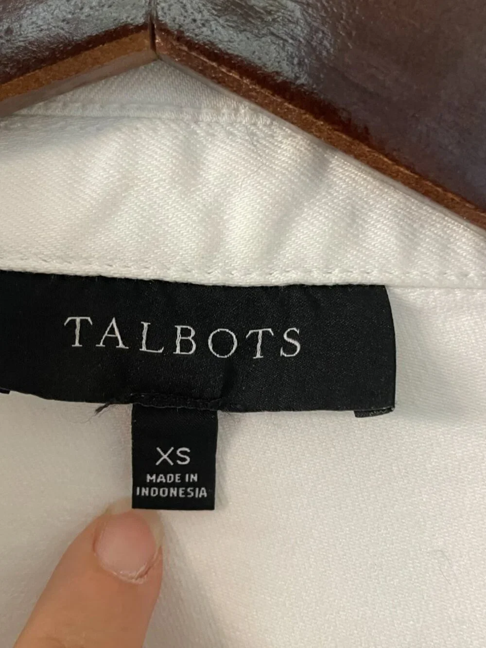 Talbots Classic Jean Jacket White Denim XS - Picture 7 of 8